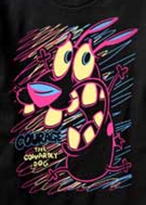 Bright Lines Courage the Cowardly Dog T-Shirt - Click Image to Close